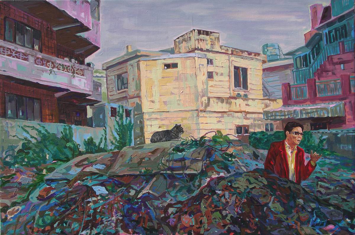 재개발구역의 오동춘 Acrylic on canvas145.5×89.4cm 2008.jpg