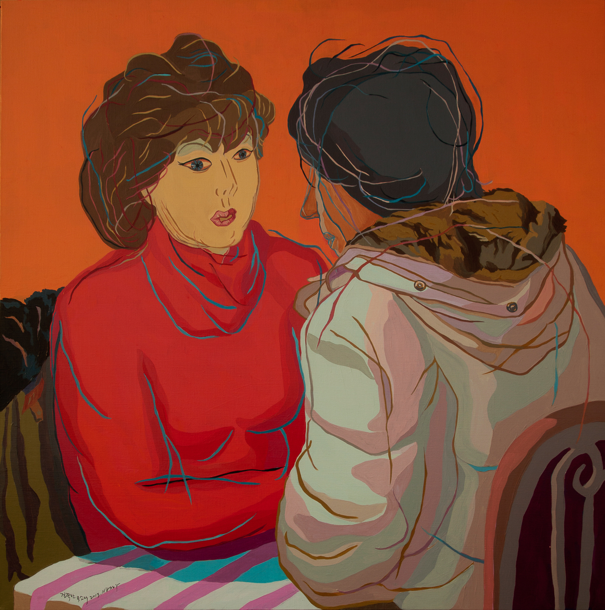 걸걸한 목소리Acrylic on canvas 130.3×130.3cm 2013.jpg