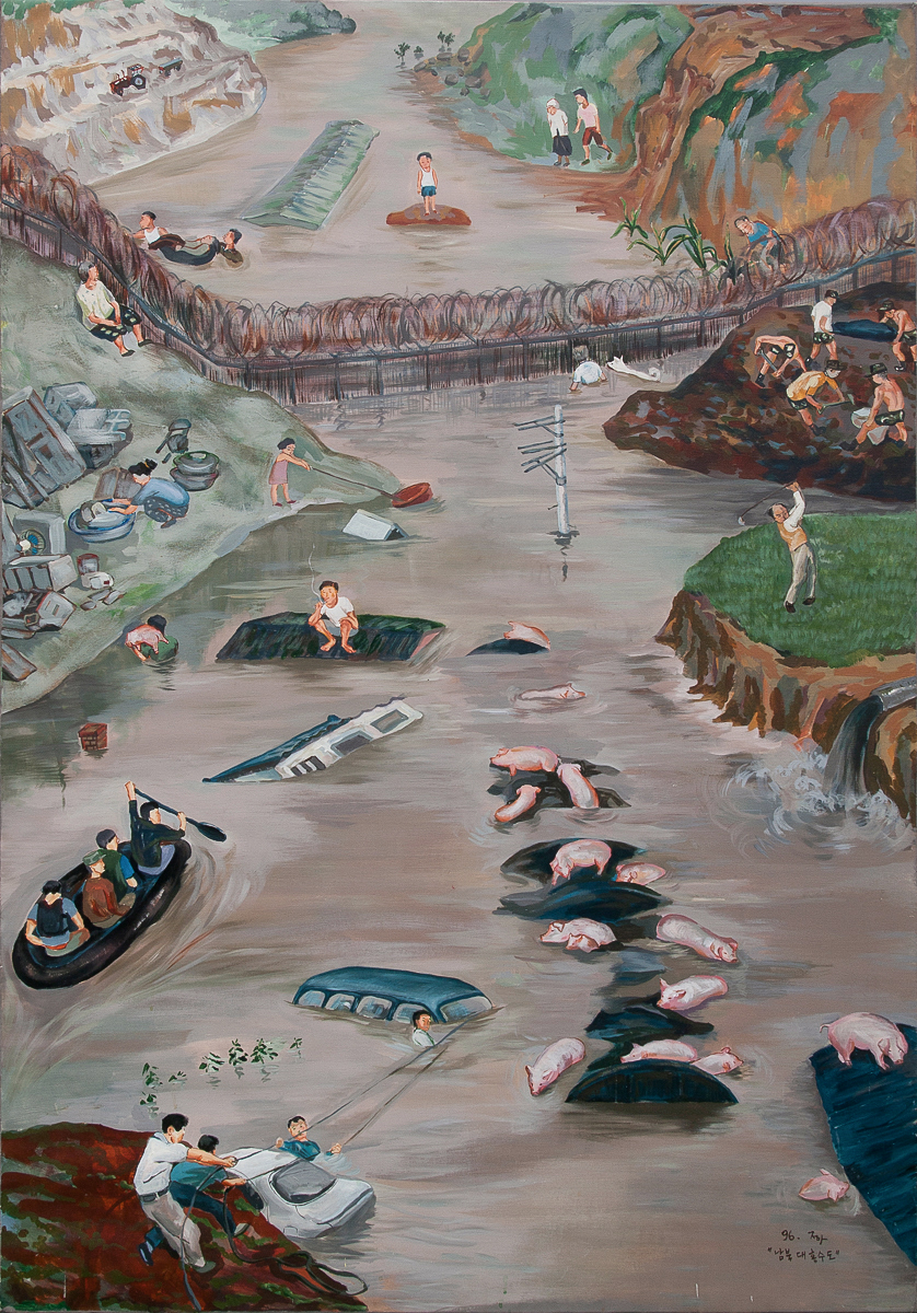 남북대홍수도Acrylic on canvas73.5×143cm 1996.jpg