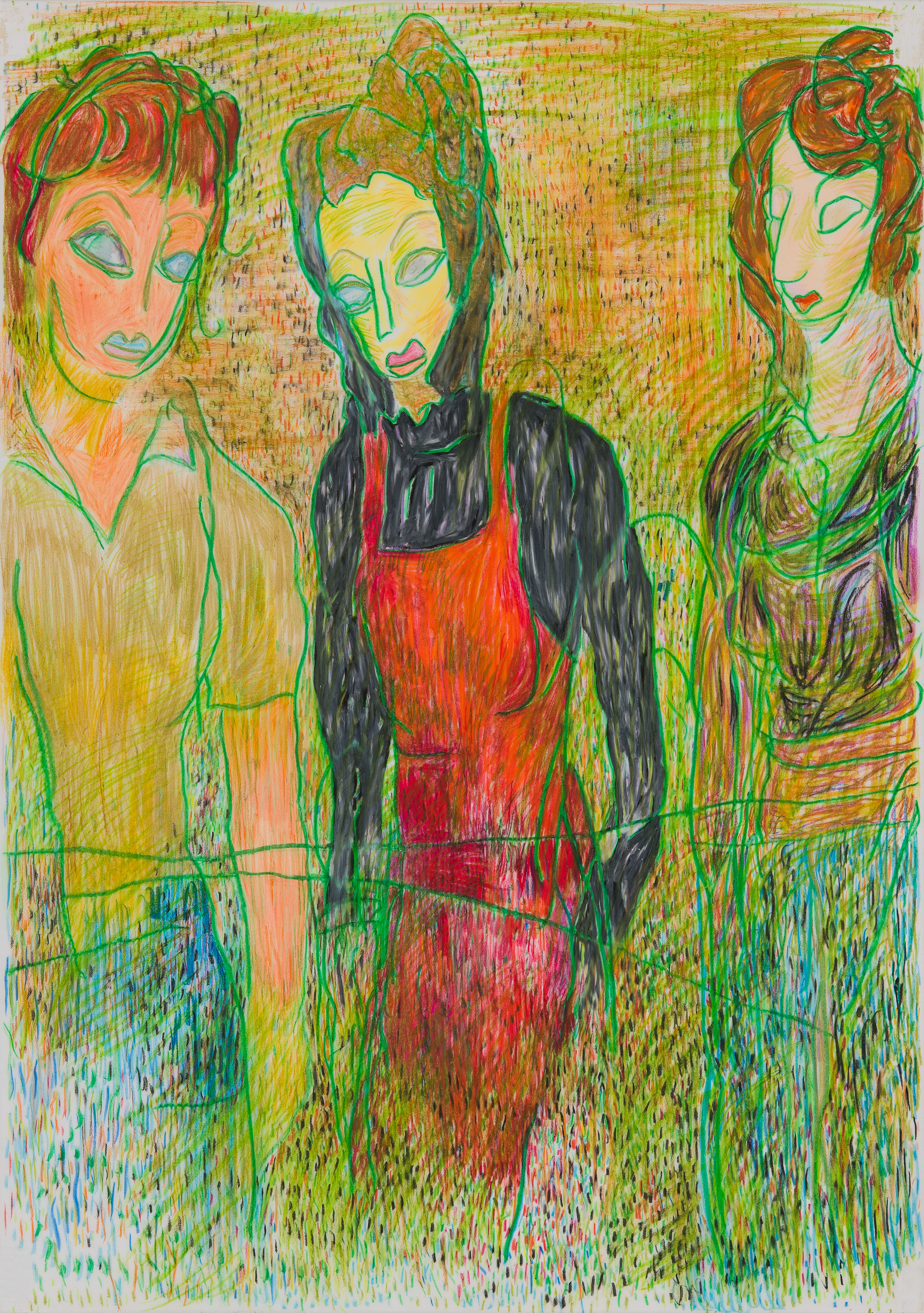 [b17p02640] 2017_삼미신_oil pastel on paper_130.3×90cm.jpg