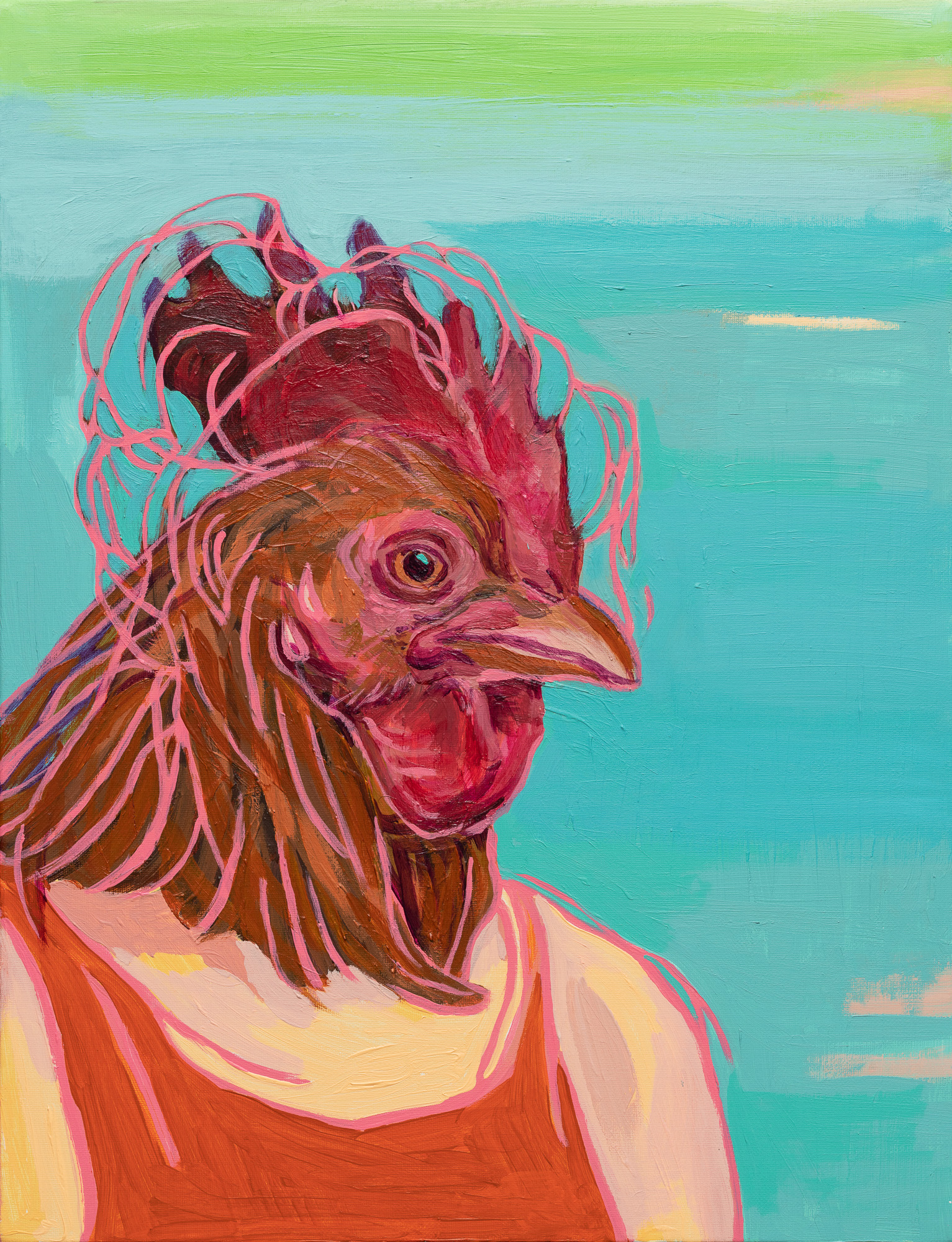 [b22p05067] 2022_닭으로 보이는_Acrylic on canvas_53.0×40.9cm.jpg